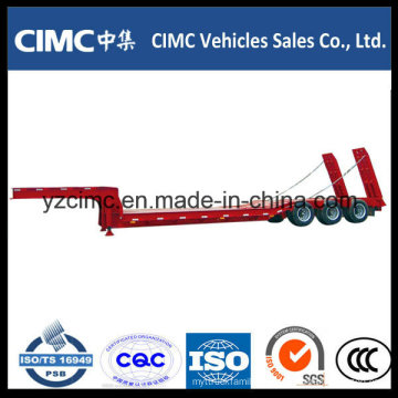 Cimc Factory Tri-Axle 50t Гидравлический низкорамный прицеп